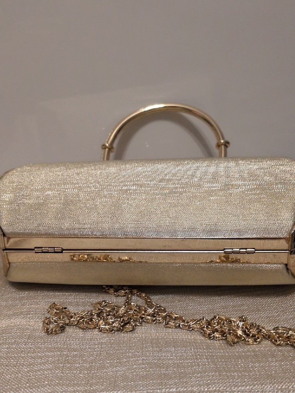 Elegant Gold Evening Top-Handle Bag - Picture 4 of 5